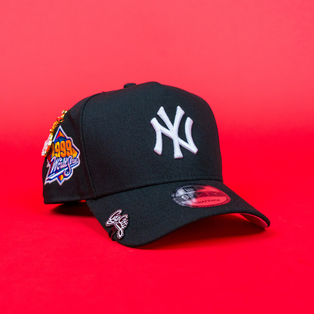 NEW ERA 9FIFTY A-FRAME BLACK NEW YORK YANKEES SNAPBACK W/ 1999 WORLD SERIES WORLD SERIES SIDE PATCH