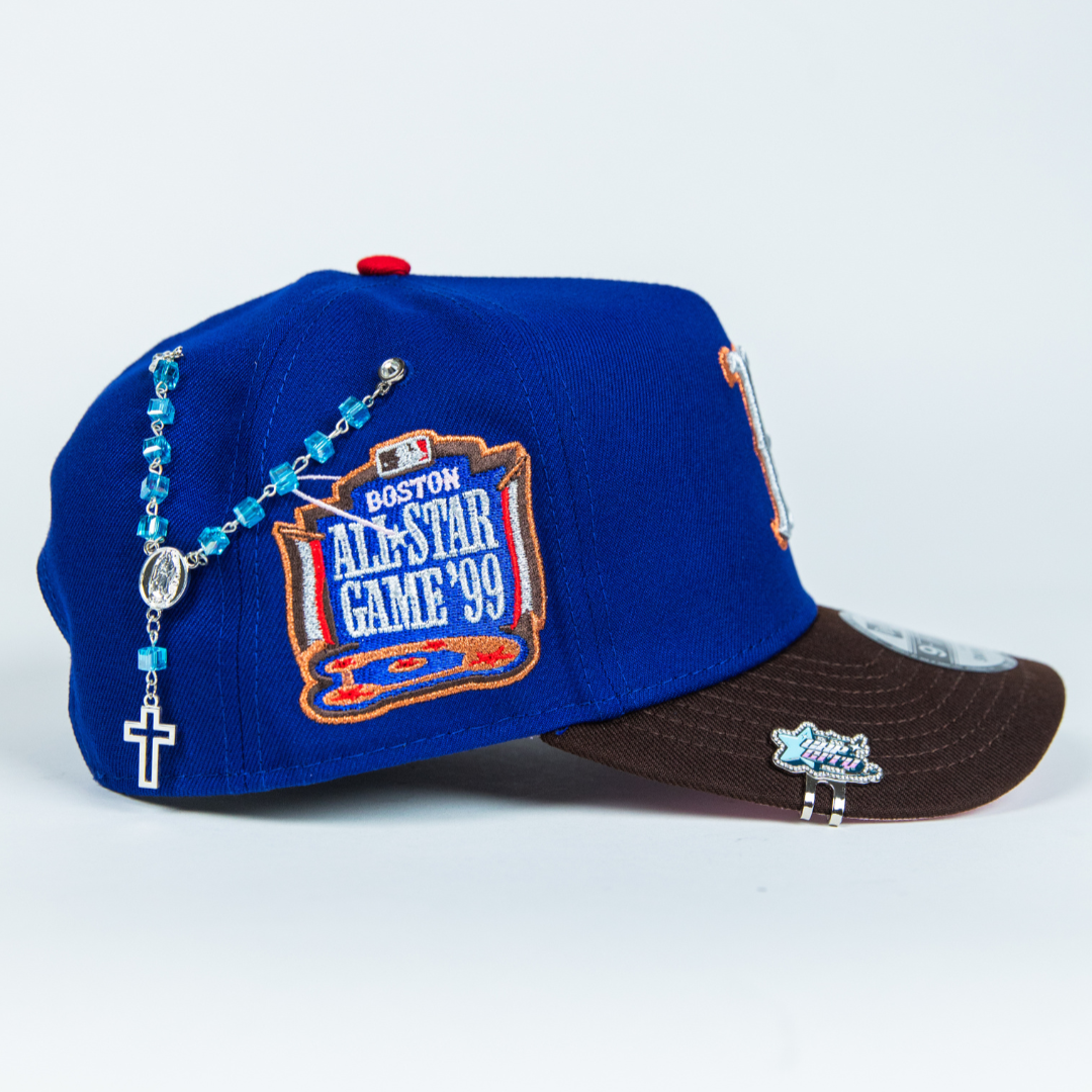 NEW ERA 9FIFTY A-FRAME BLUE/ BROWN BOSTON RED SOX SNAPBACK W/ 1999 ALL STAR GAME PATCH