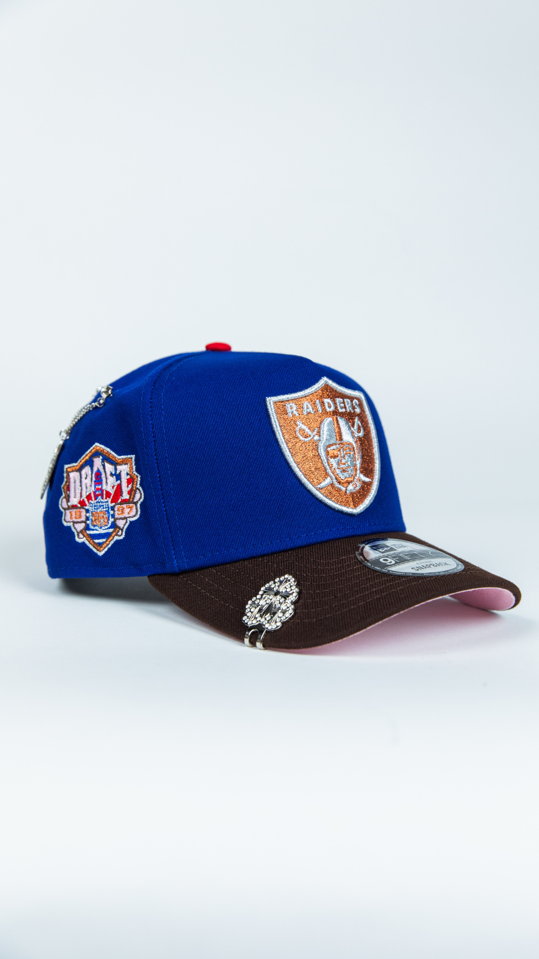 NEW ERA 9FIFTY A-FRAME BLUE/ BROWN LAS VEGAS RAIDERS W/ DRAFT SIDE PATCH