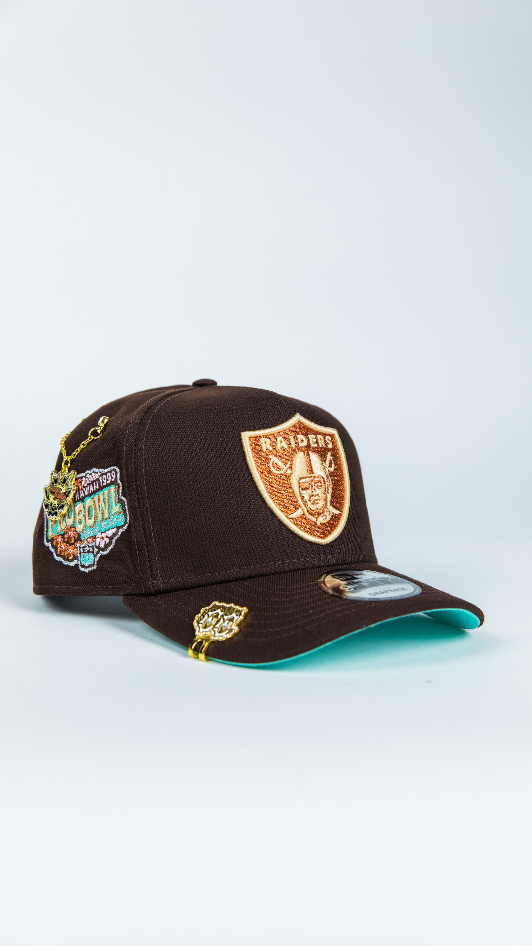 NEW ERA 9FIFTY A-FRAME DARK BROWN LAS VEGAS RAIDERS W/ PRO BOWL SIDE PATCH