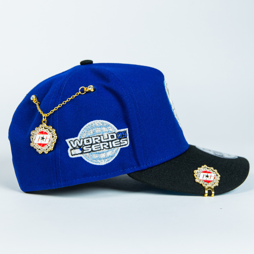NEW ERA 9FIFTY A-FRAME DARK BLUE/ BLACK CHICAGO WHITE SOX SNAPBACK W/ 2005 WORLD SERIE SIDE PATCH