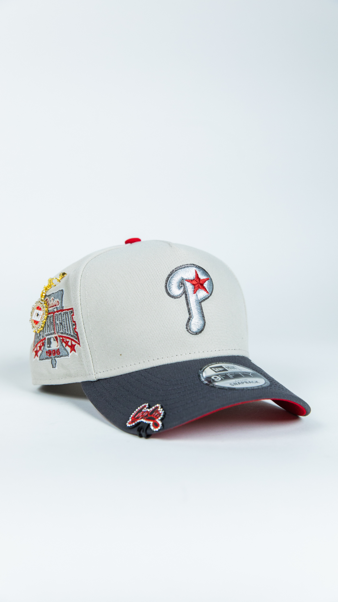 NEW ERA 9FIFTY A-FRAME SMOKE GREY PHILADELPHIA PHILLIES SNAPBACK W/ 1996 ALL STAR GAME SIDE PATCH
