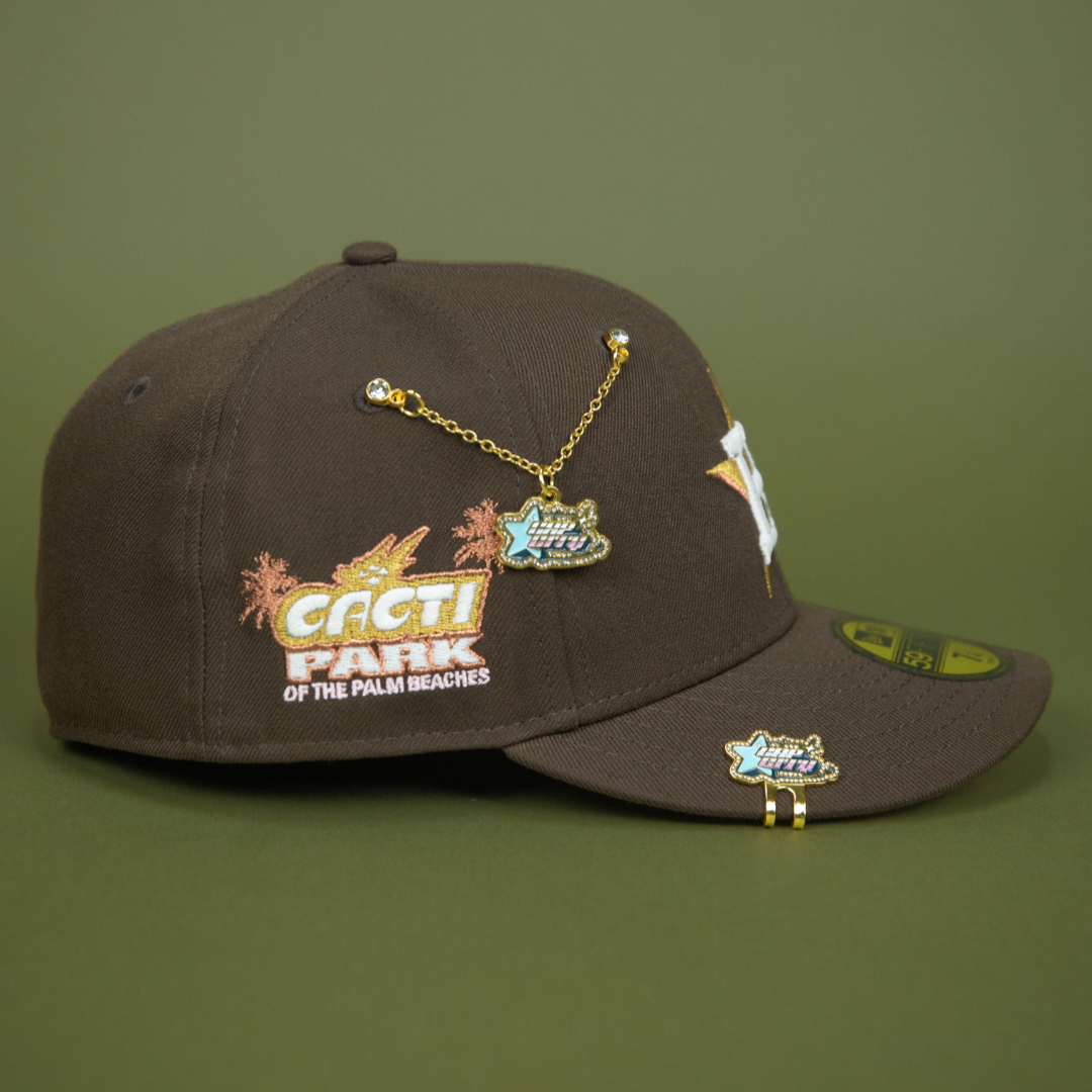 NEW ERA EXCLUSIVE 59FIFTY BROWN HOUSTON ASTROS W/ CACTI PARK SIDE PATCH