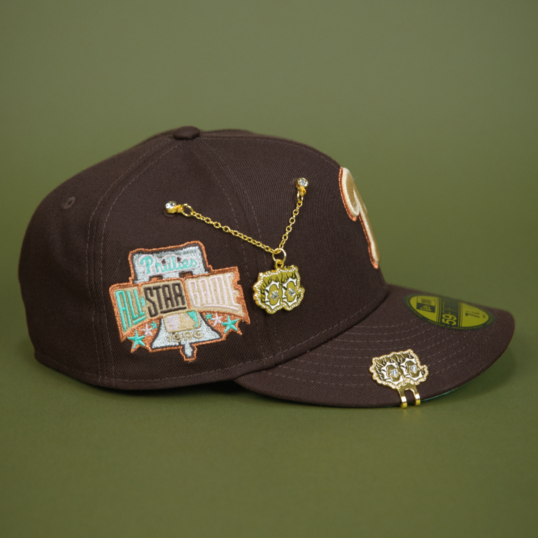 NEW ERA EXCLUSIVE 59FIFTY DARK BROWN PHILADELPHIA PHILLIES W/ 1996 ALL STAR GAME SIDE PATCH