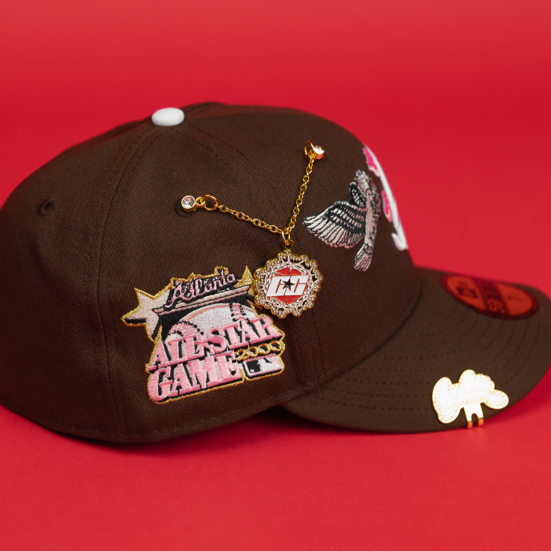 NEW ERA EXCLUSIVE 59FIFTY BROWN ATLANTA BRAVES "HEAVENLY CITY" W/ ALL STAR GAME SIDE PATCH *FREE BLIP INCLUDED