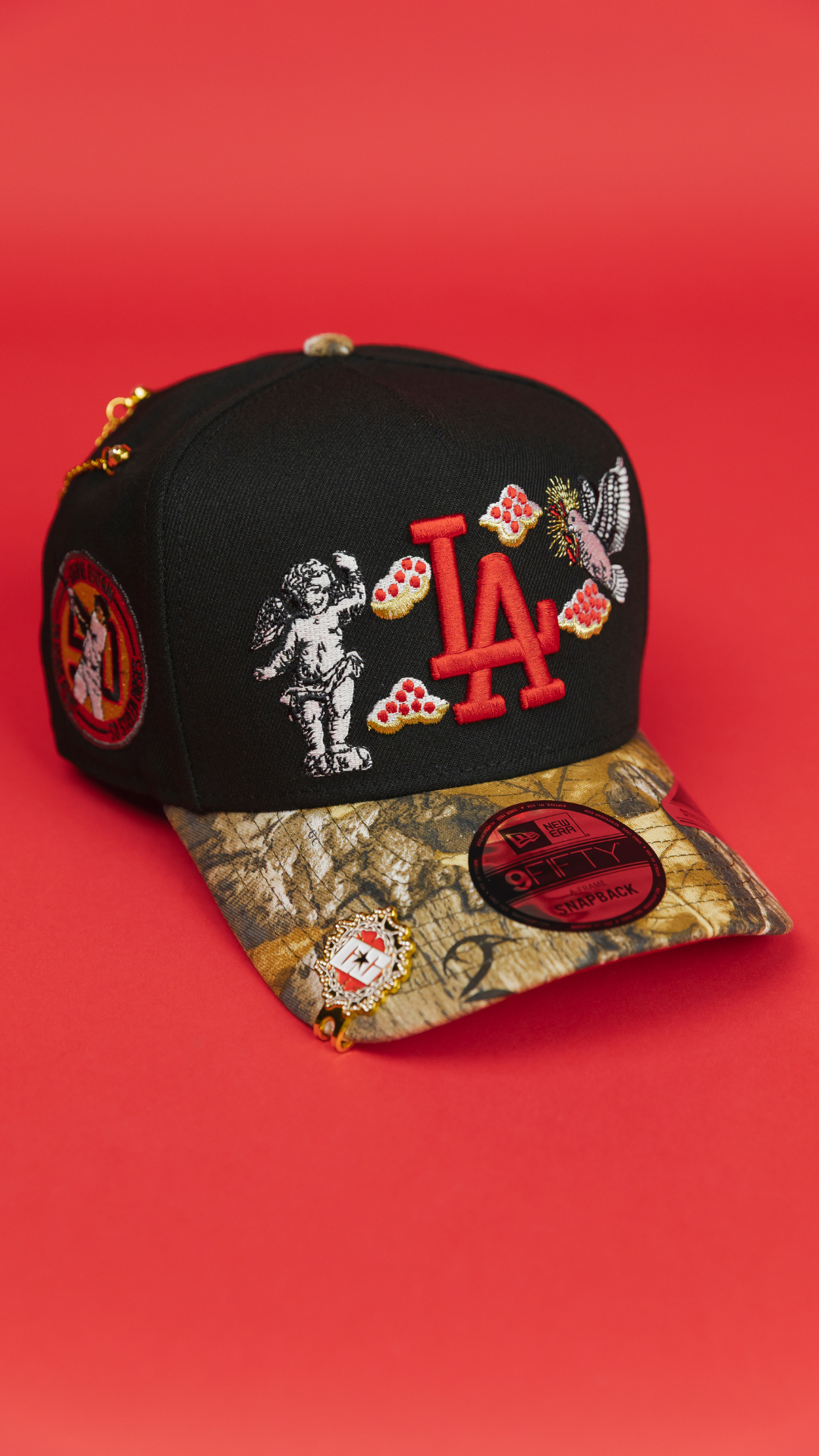 NEW ERA EXCLUSIVE 9FIFTY A-FRAME BLACK/ REALTREE LOS ANGELES DODGERS "HEAVENLY CITY" W/ SHOHEI OHTANI 50-50 CLUB SIDE PATCH *FREE BLIP INCLUDED