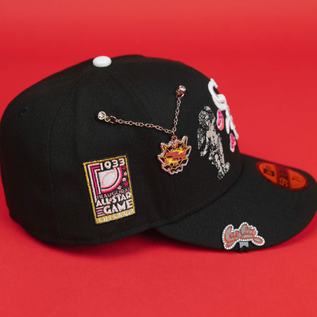 NEW ERA EXCLUSIVE 59FIFTY BLACK CHICAGO WHITE SOX "HEAVENLY CITY" W/ ALL STAR GAME SIDE PATCH *FREE BLIP INCLUDED