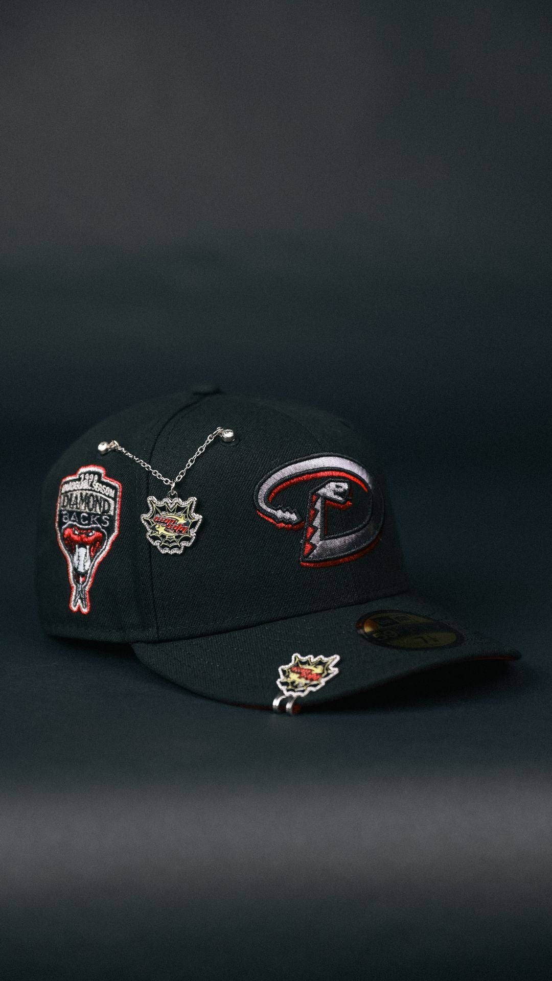 NEW ERA EXCLUSIVE 59FIFTY BLACK ARIZONA DIAMONDBACKS W/ 1998 INAUGURAL SEASON SIDE PATCH