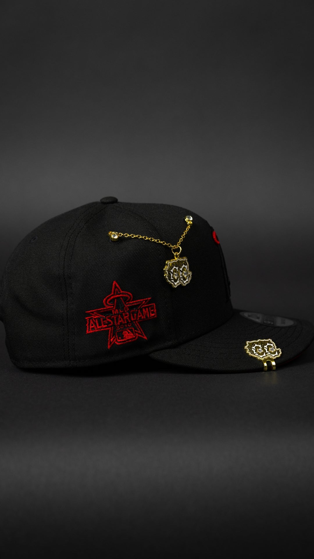 NEW ERA EXCLUSIVE 9FIFTY BLACKED OUT ANAHEIM ANGELS SNAPBACK W/ 2010 ALL STAR GAME SIDE PATCH