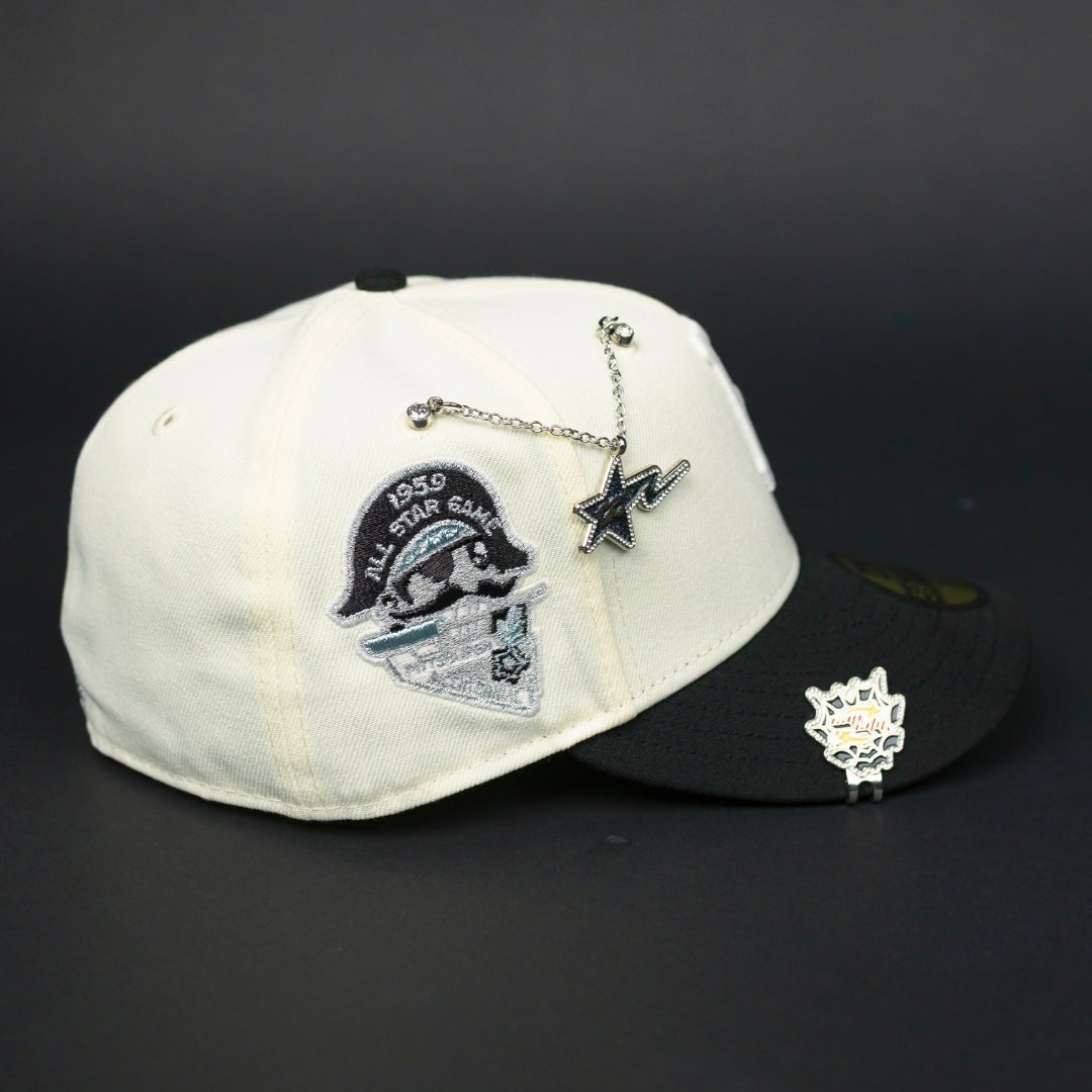 NEW ERA EXCLUSIVE 59FIFTY CHROME/ BLACK PITTSBURGH PIRATES W/ 1959 ALL STAR GAME SIDE PATCH