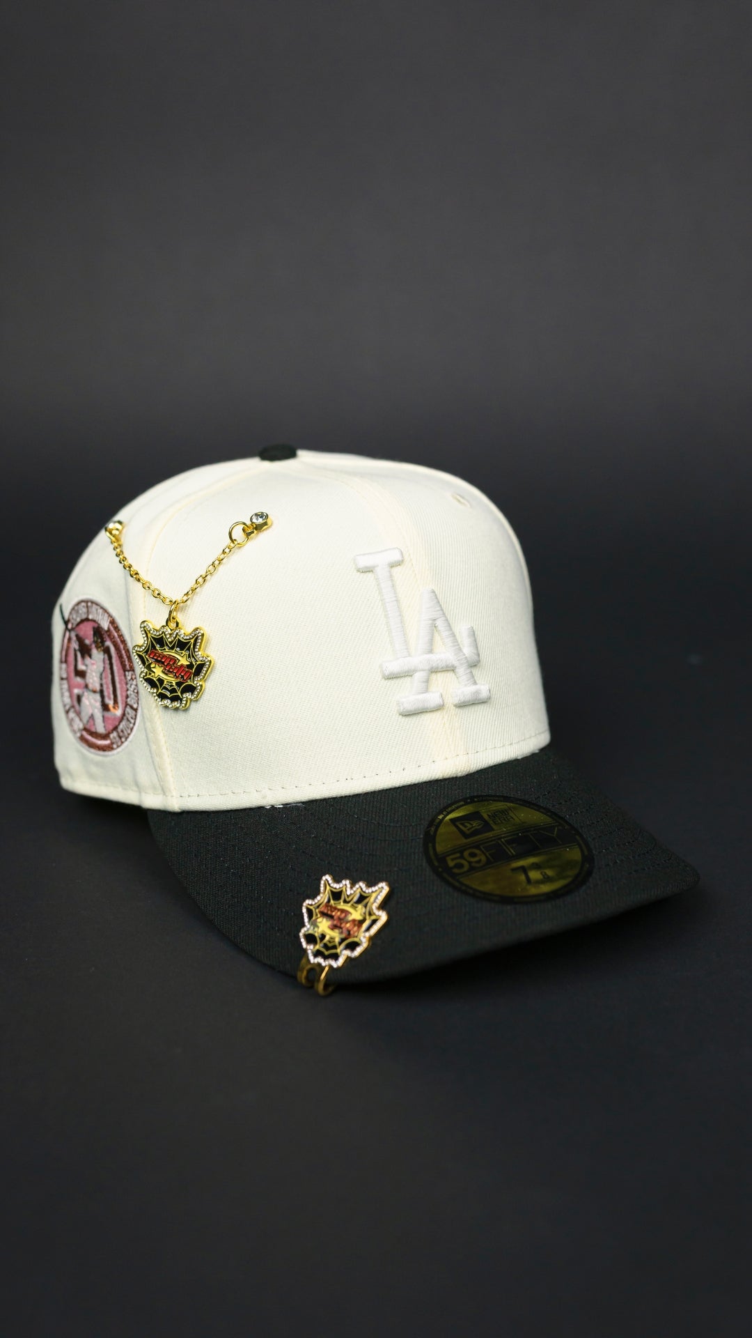 NEW ERA EXCLUSIVE 59FIFTY CHROME/ BLACK LOS ANGELES DODGERS W/ SHOHEI OHTANI SIDE PATCH