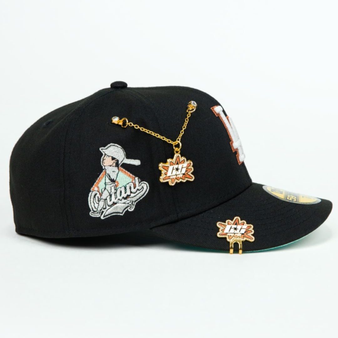 NEW ERA EXCLUSIVE 59FIFTY BLACK LOS ANGELES DODGERS W/ "SHOHEI OHTANI" SIDE PATCH