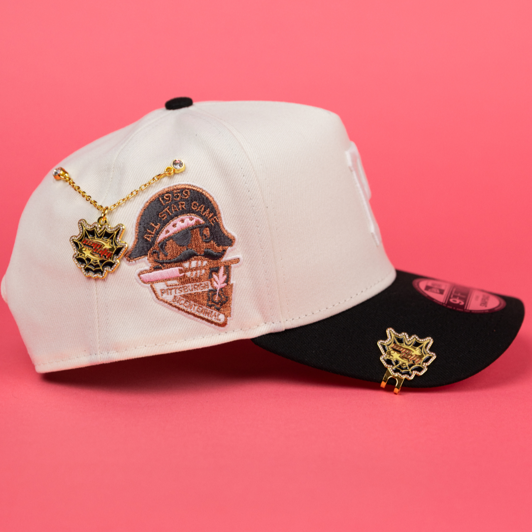 NEW ERA 9FIFTY A-FRAME CHROME/ BLACK PITTSBURGH PIRATES SNAPBACK W/ 1959 ALL STAR GAME SIDE PATCH