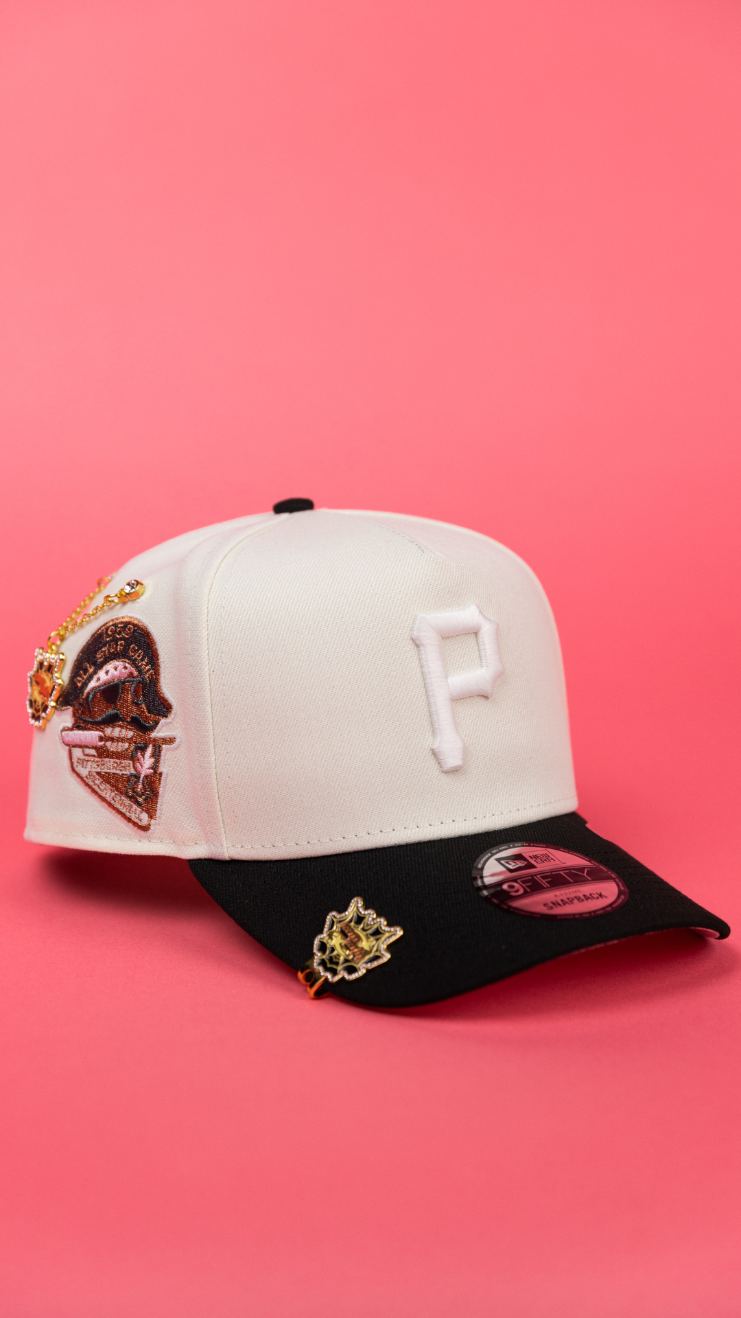 NEW ERA 9FIFTY A-FRAME CHROME/ BLACK PITTSBURGH PIRATES SNAPBACK W/ 1959 ALL STAR GAME SIDE PATCH