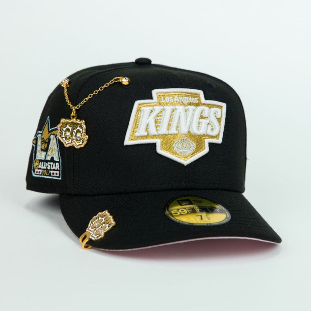 NEW ERA EXCLUSIVE 59FIFTY BLACK LOS ANGELES KINGS W/ ALL STAR GAME SIDE PATCH