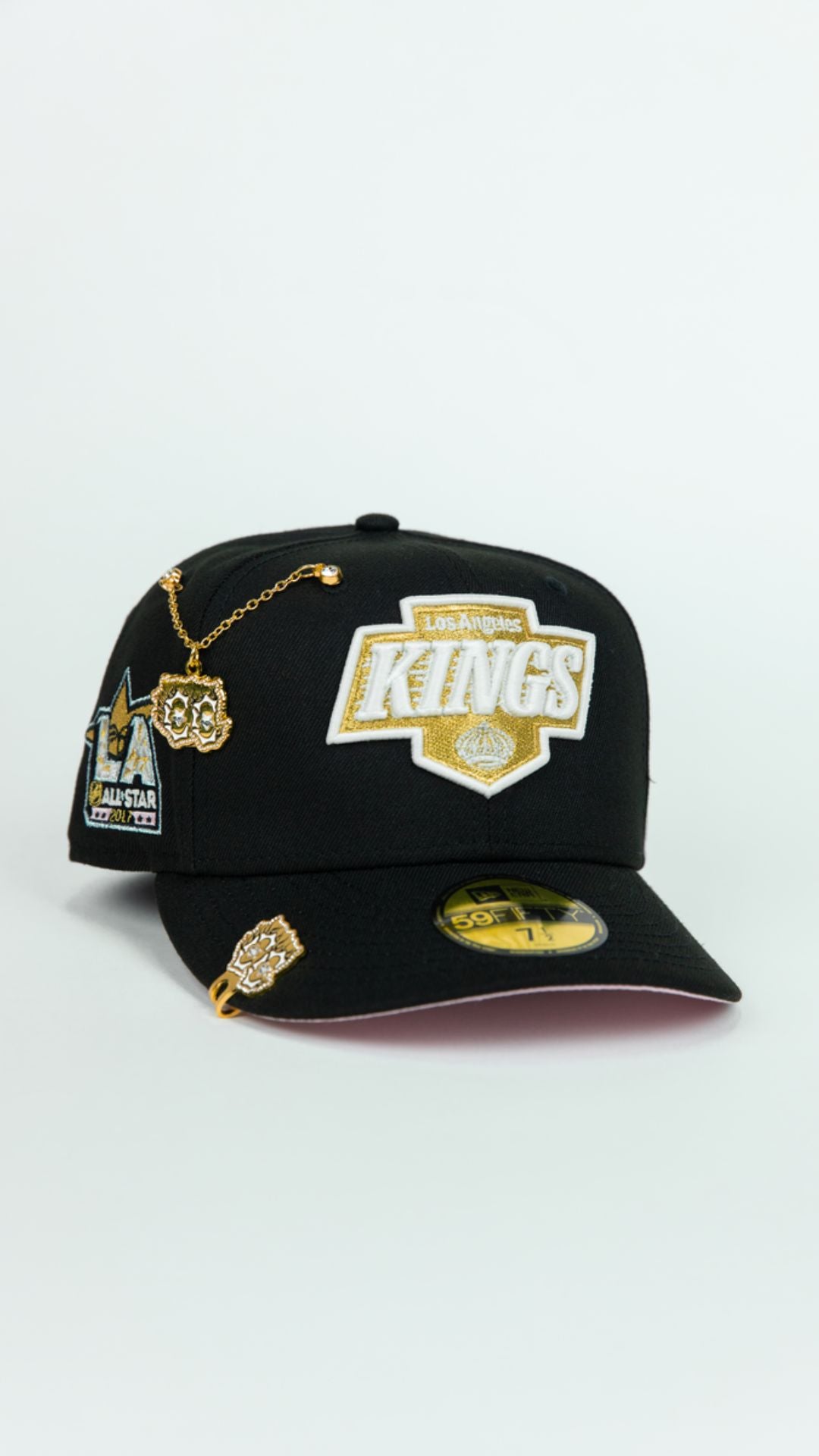 NEW ERA EXCLUSIVE 59FIFTY BLACK LOS ANGELES KINGS W/ ALL STAR GAME SIDE PATCH