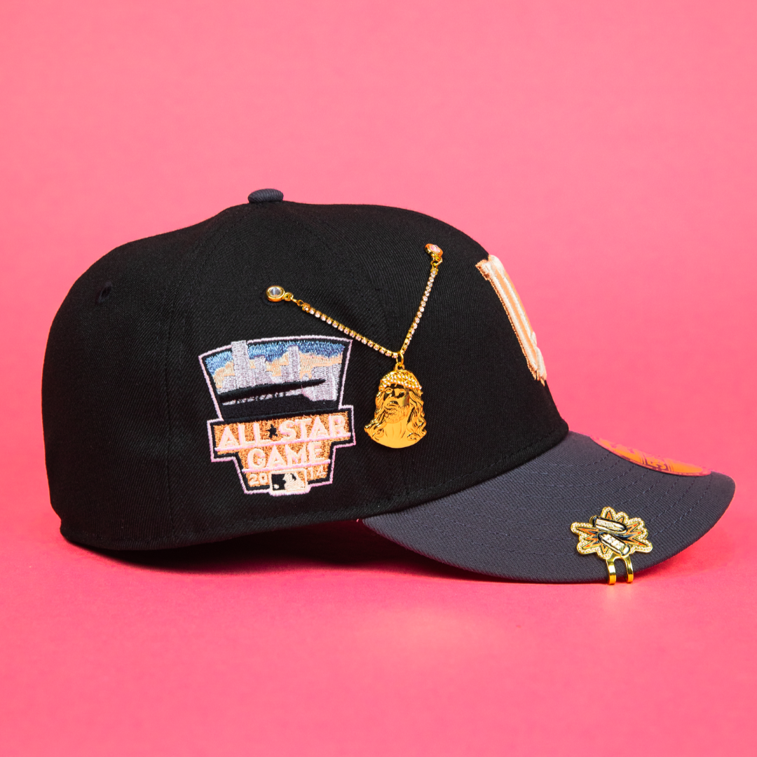 NEW ERA EXCLUSIVE 59FIFTY BLACK/ GREY MINNESOTA TWINS W/ 2014 ALL STAR GAME SIDE PATCH