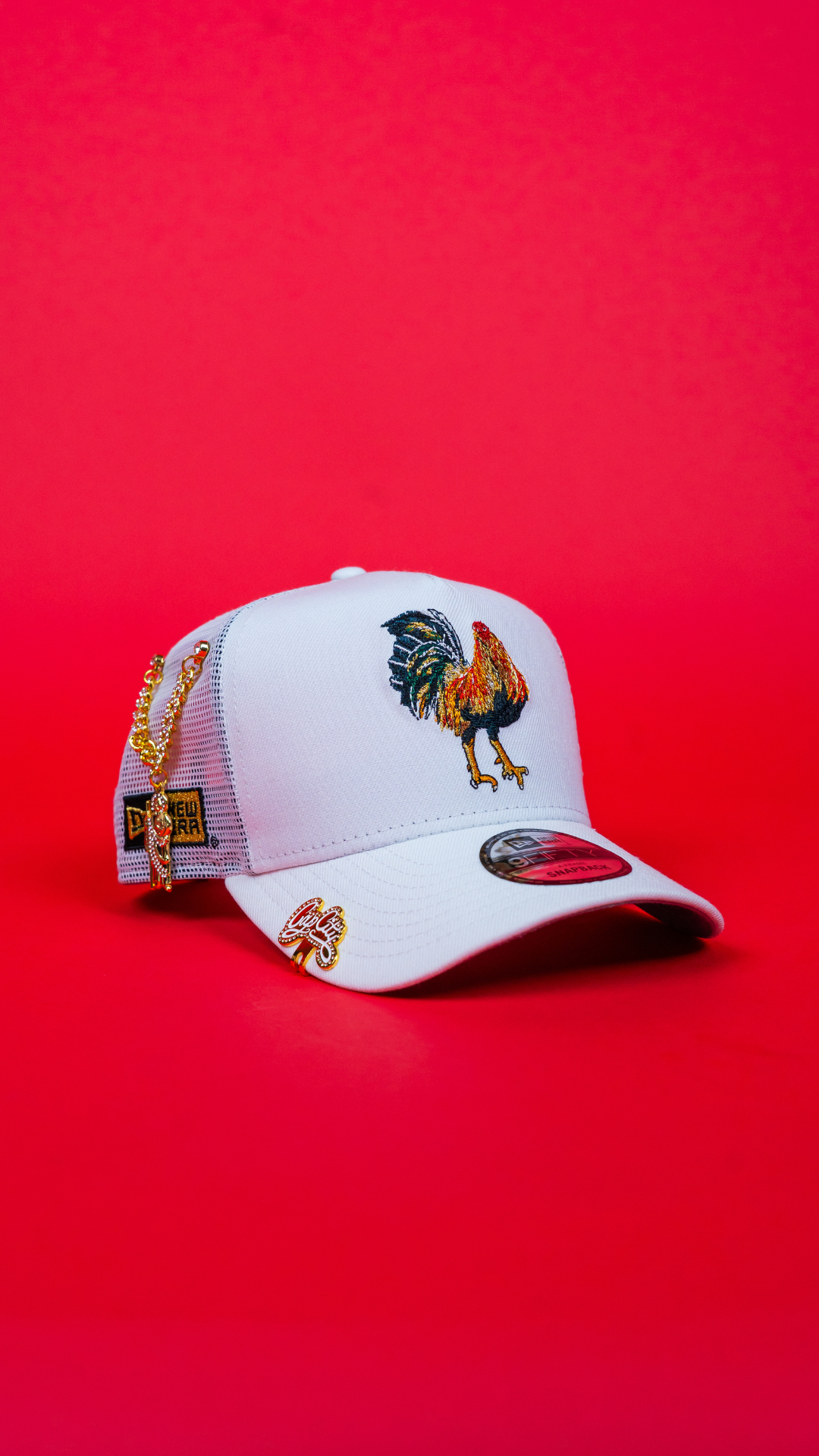 NEW ERA 9FIFTY A-FRAME WHITE "EL GALLO" MESHBACK W/ NEW ERA SIDE PATCH