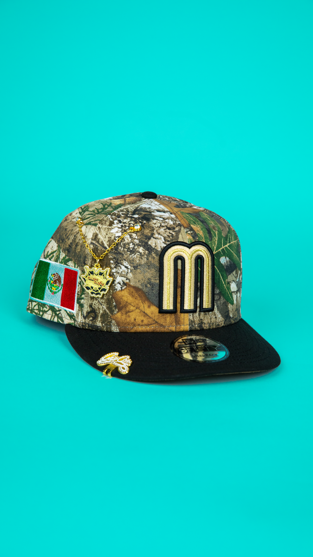 NEW ERA 9FIFTY REALTREE/ BLACK MEXICO WBC SNAPBACK W/ MEXICO FLAG SIDE PATCH