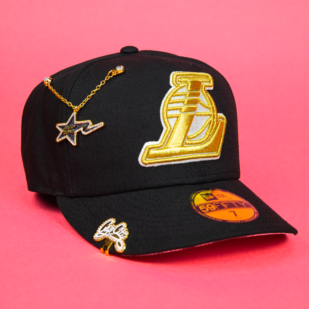 NEW ERA EXCLUSIVE 59FIFTY BLACK LOS ANGELES LAKERS