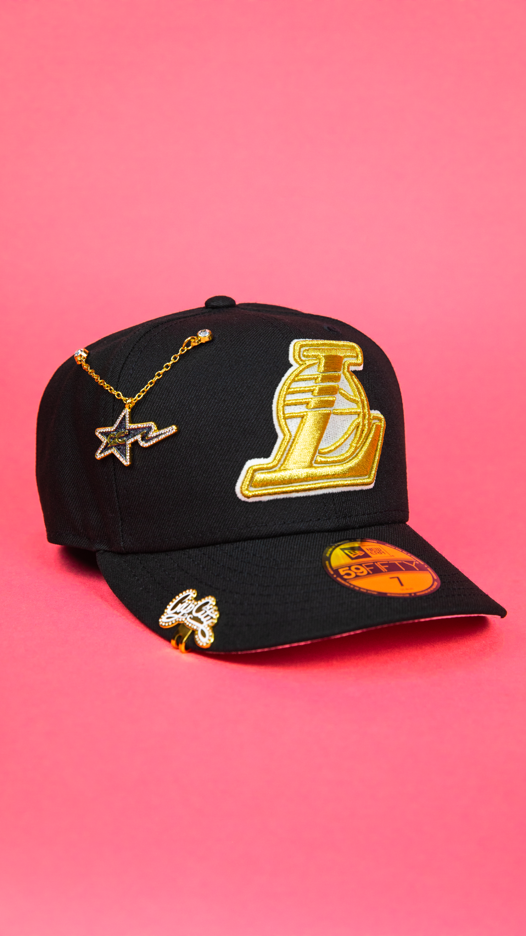 NEW ERA EXCLUSIVE 59FIFTY BLACK LOS ANGELES LAKERS