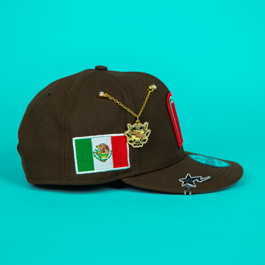 NEW ERA 9FIFTY BROWN MEXICO WBC SNAPBACK W/ MEXICO FLAG SIDE PATCH
