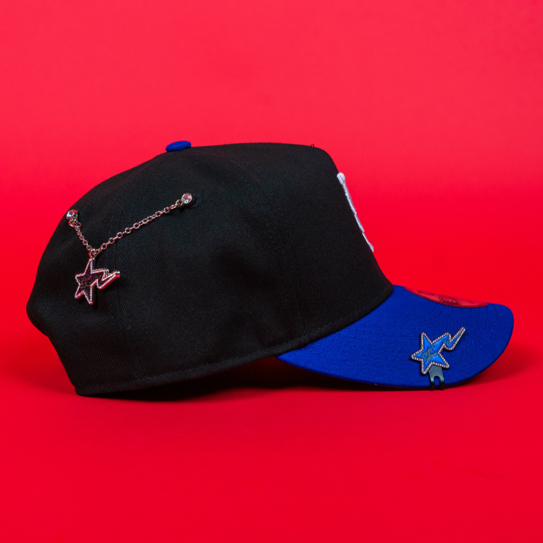 NEW ERA 9FIFTY A-FRAME BLACK/ BLUE UPSIDE DOWN LOS ANGELES DODGERS TWO TONE SNAPBACK
