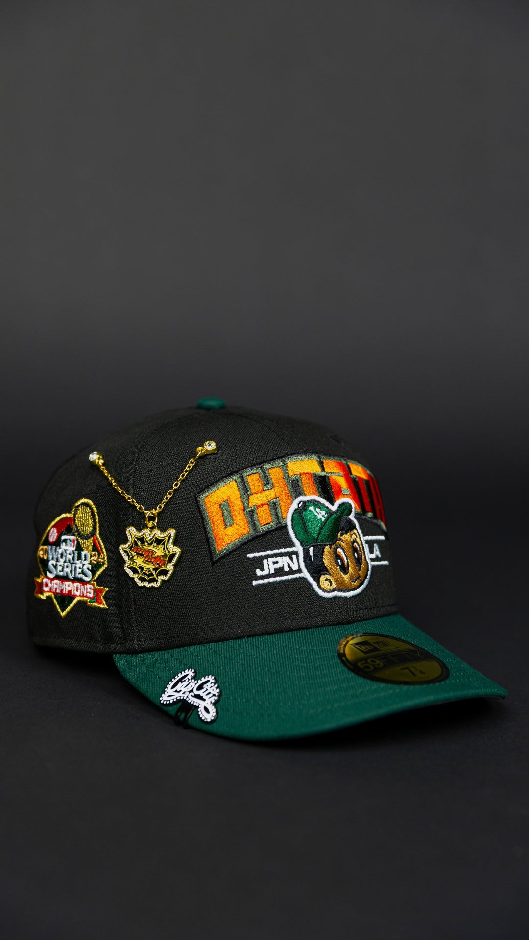 NEW ERA EXCLUSIVE 59FIFTY BLACK/ FOREST GREEN LOS ANGELES DODGERS 'SHOHEI OHTANI