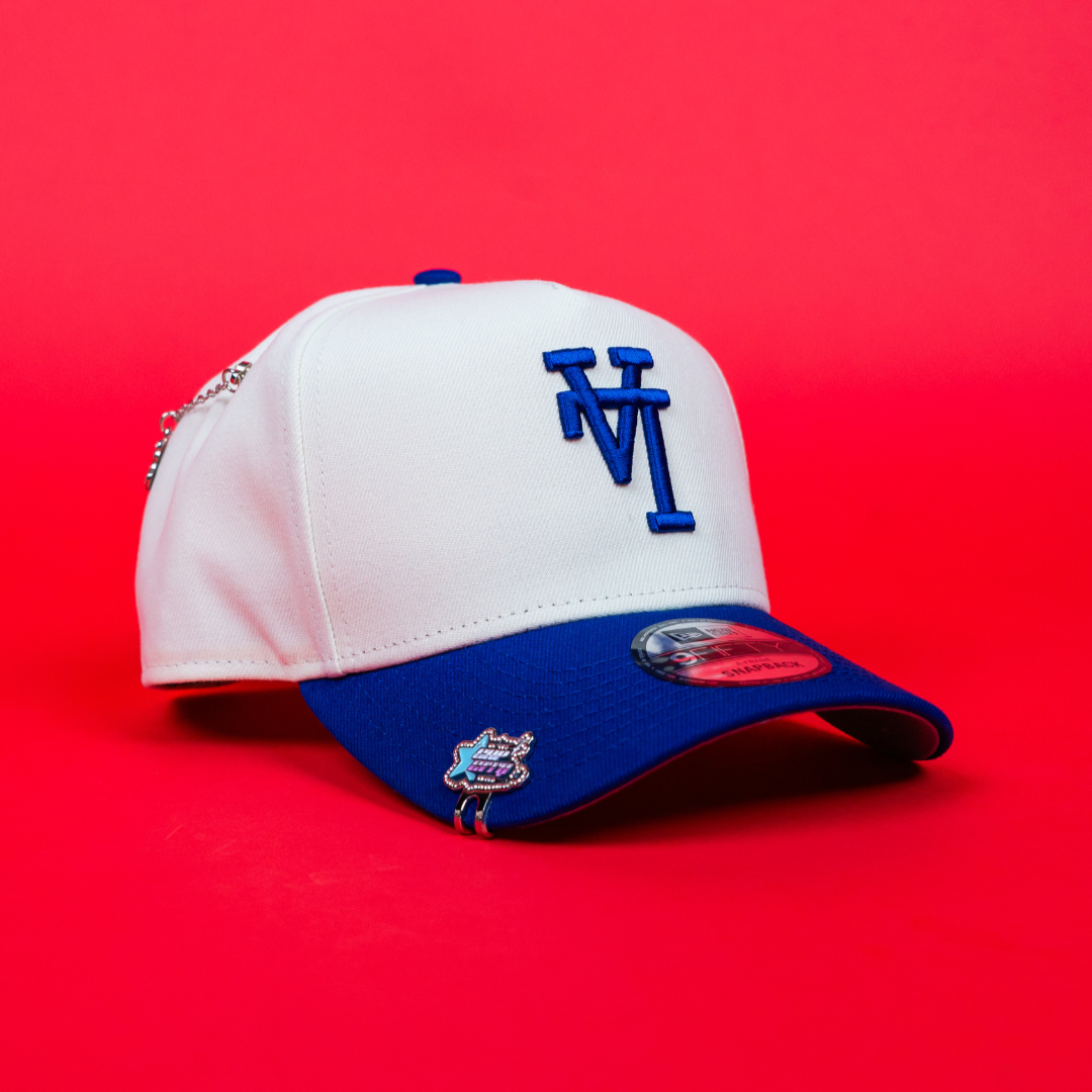 NEW ERA 9FIFTY A-FRAME CHROME/ BLUE UPSIDE DOWN LOS ANGELES DODGERS TWO TONE SNAPBACK