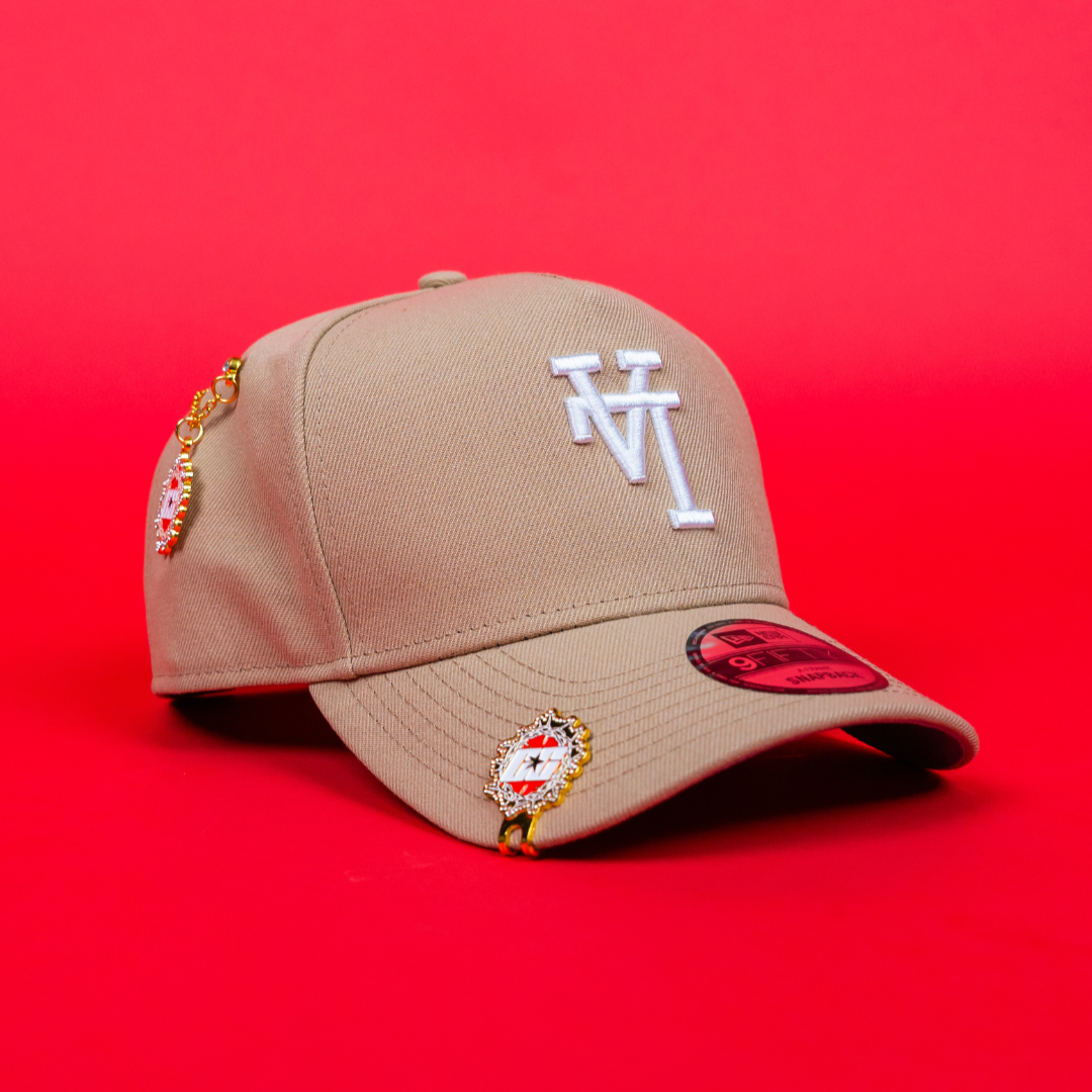 NEW ERA 9FIFTY A-FRAME LIGHT KHAKI UPSIDE DOWN LOS ANGELES DODGERS SNAPBACK