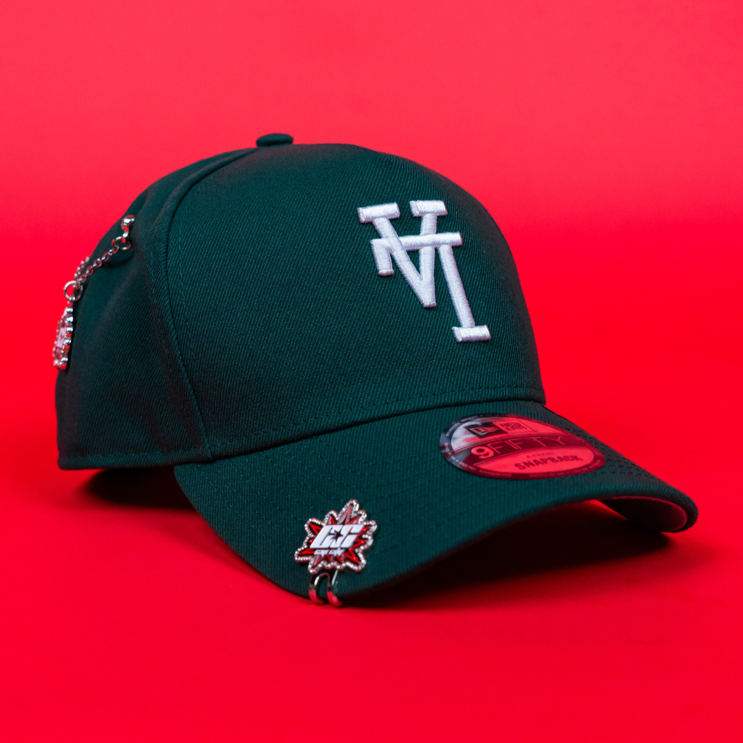 NEW ERA 9FIFTY A-FRAME FOREST GREEN UPSIDE DOWN LOS ANGELES DODGERS SNAPBACK