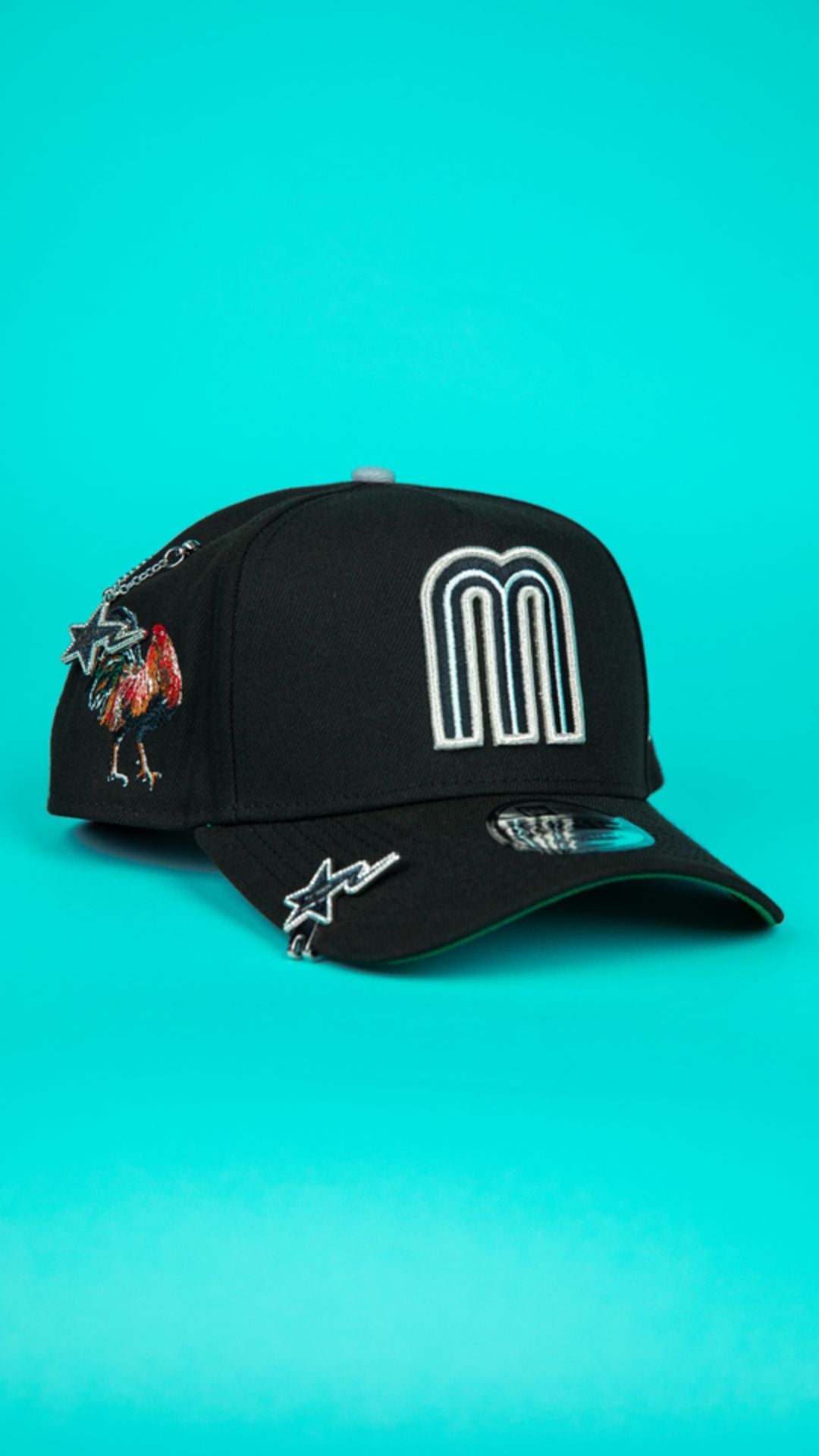 NEW ERA 9FORTY A-FRAME BLACK MEXICO ADJUSTABLE W/ EL GALLO SIDE PATCH