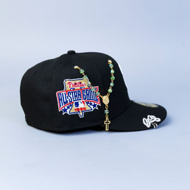 NEW ERA EXCLUSIVE 59FIFTY BLACK PHILADELPHIA PHILLIES W/ 1996 ALL STAR GAME PATCH