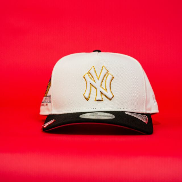 NEW ERA EXCLUSIVE 9FIFTY A-FRAME CHROME/ BLACK NEW YORK YANKEES SNAPBACK W/ YANKEE STADIUM SIDE PATCH