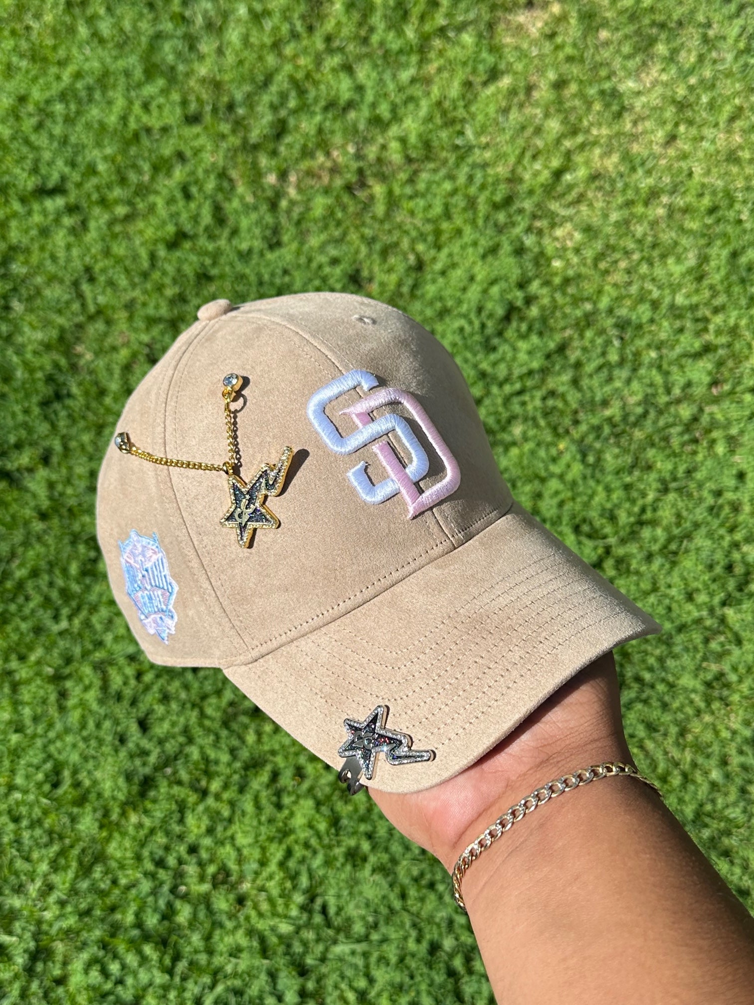 SUEDE KHAKI SAN DIEGO PADRES '47 MVP SNAPBACK W/ 2016 ALL STAR GAME PATCH