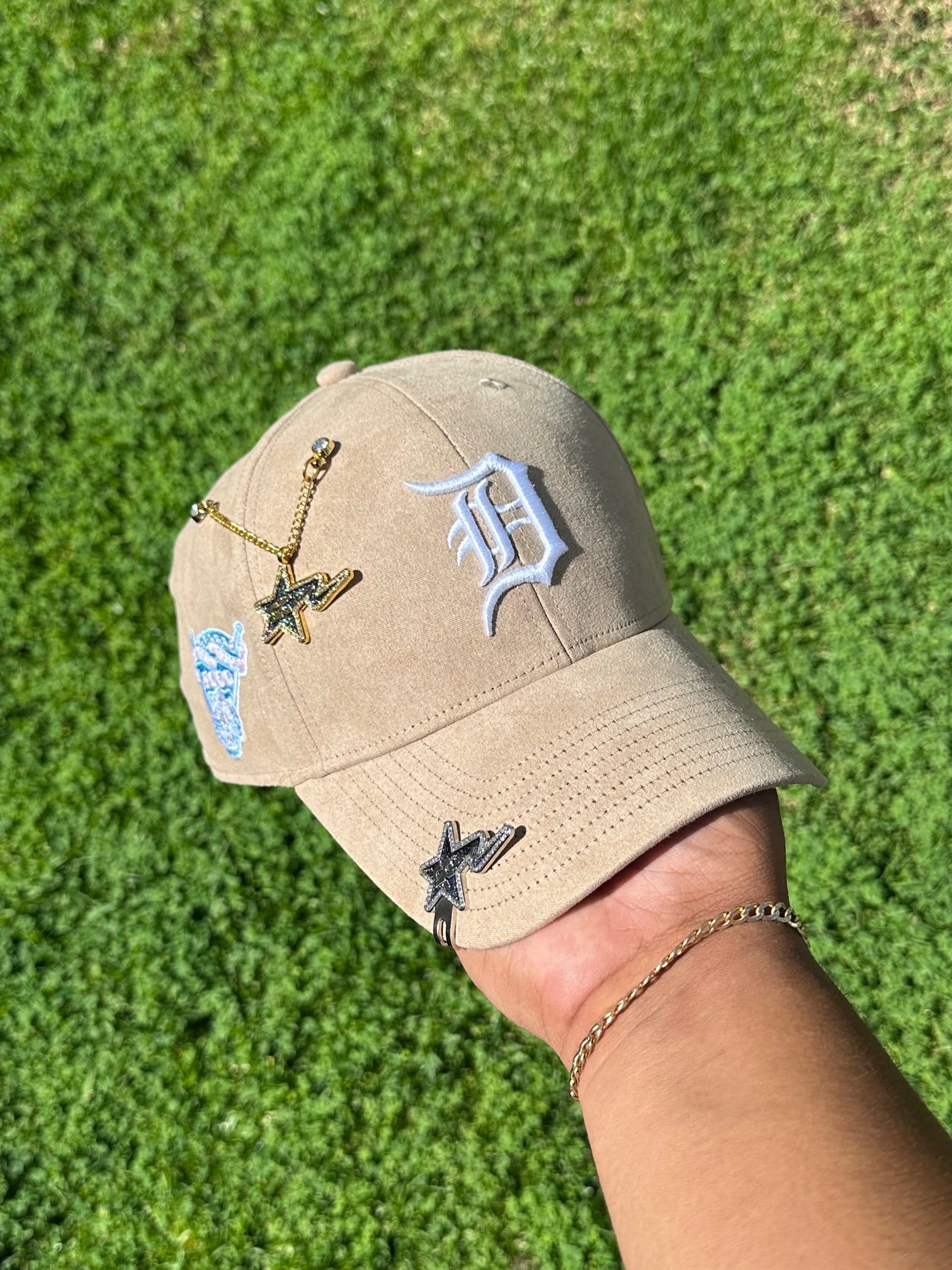SUEDE KHAKI DETROIT TIGERS '47 MVP SNAPBACK W/ 1OOTH ANNIVERSARY PATCH