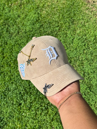 NEW* SUEDE KHAKI DETROIT TIGERS '47 MVP SNAPBACK W/ 1OOTH ANNIVERSARY PATCH (ICY UV) VERY LIMITED *BLIP & CHAIN NOT INCLUDED