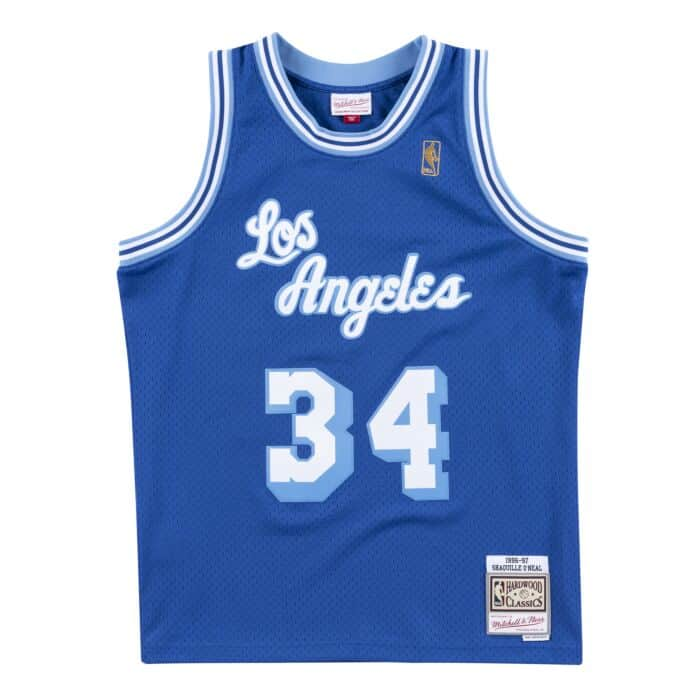 MITCHELL & NESS BLUE NBA LOS ANGELES LAKERS ALTERNATE 1996-97 SHAQUILLE O'NEAL SWINGMAN JERSEY