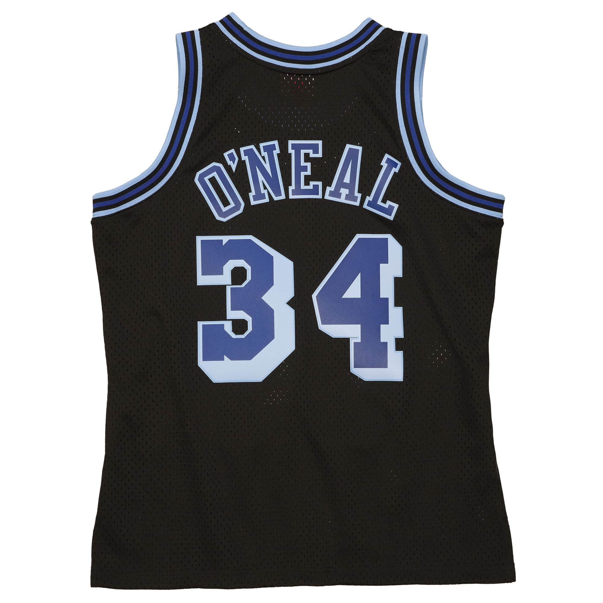 MITCHELL & NESS BLACK/BLUE NBA LOS ANGELES LAKERS 1996-97 SHAQUILLE O'NEAL SWINGMAN JERSEY