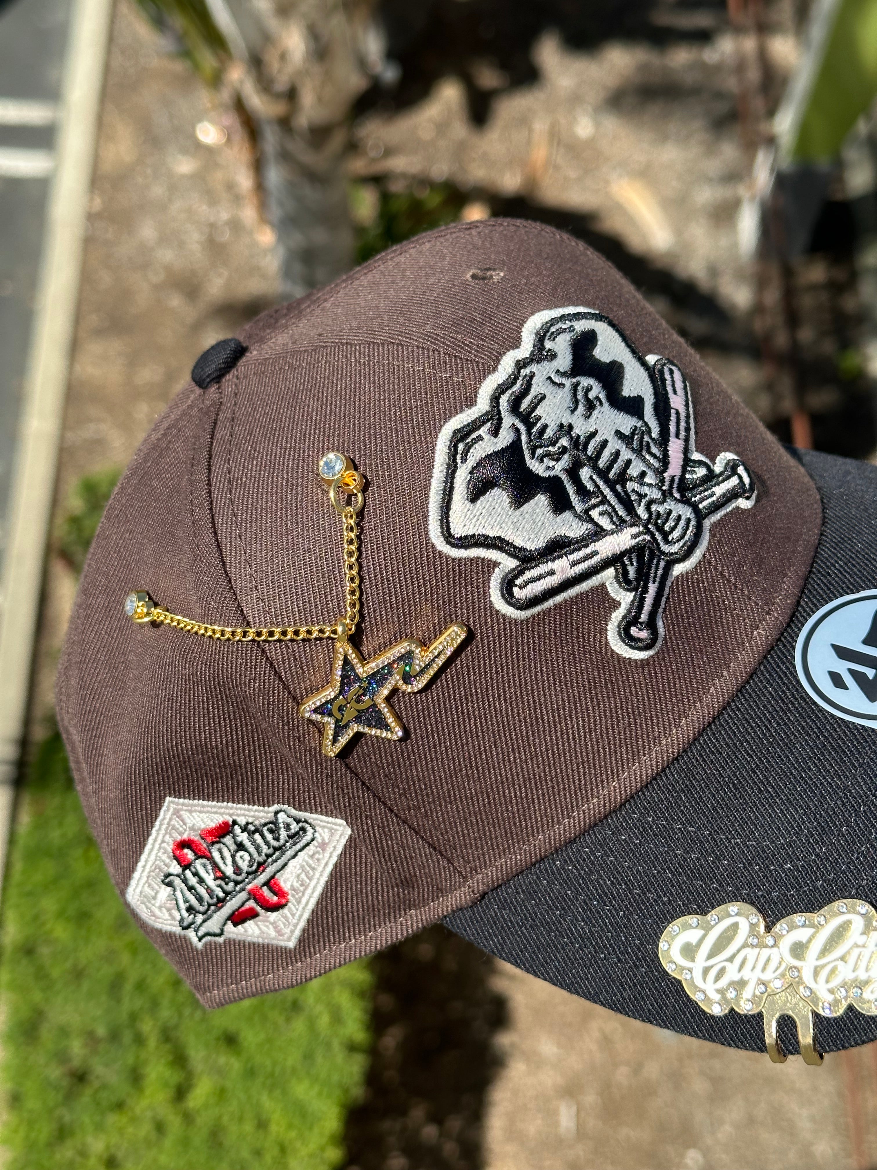 MOCHA/BLACK OAKLAND ATHLETICS '47 CAPTAIN SNAPBACK W/ 25TH ANNIVERSARY PATCH