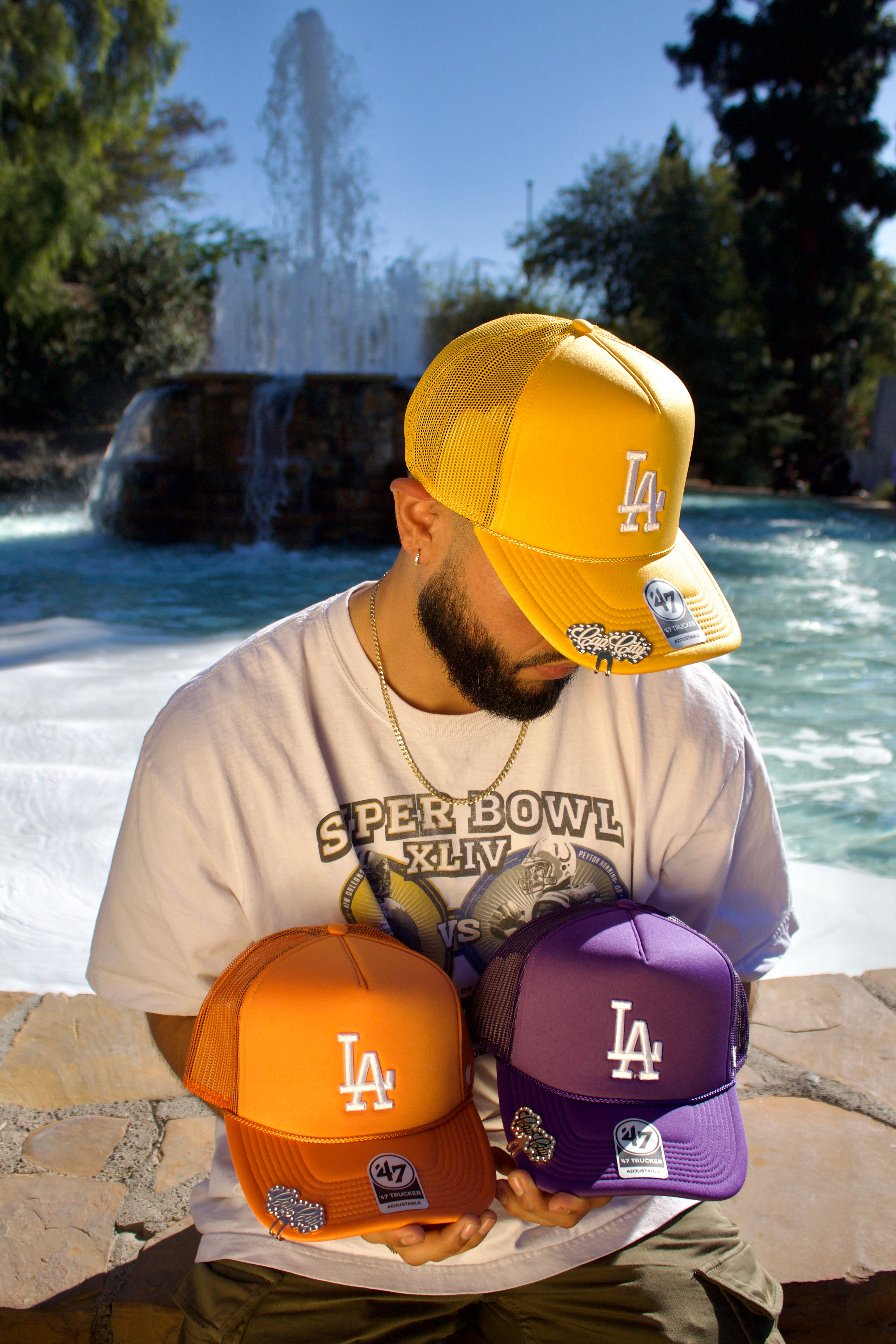 YELLOW GOLD LOS ANGELES DODGERS '47 TRUCKER ADJUSTABLE