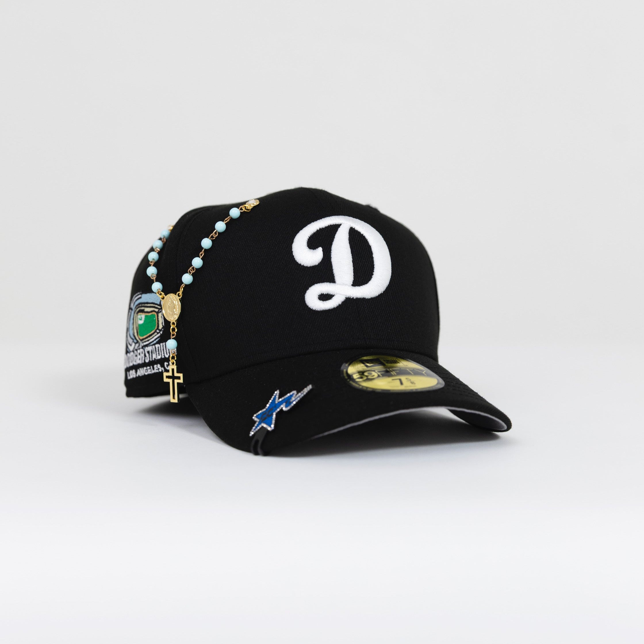 NEW ERA 59FIFTY BLACK LOS ANGELES DODGERS W/ DODGER STADIUM SIDE PATCH