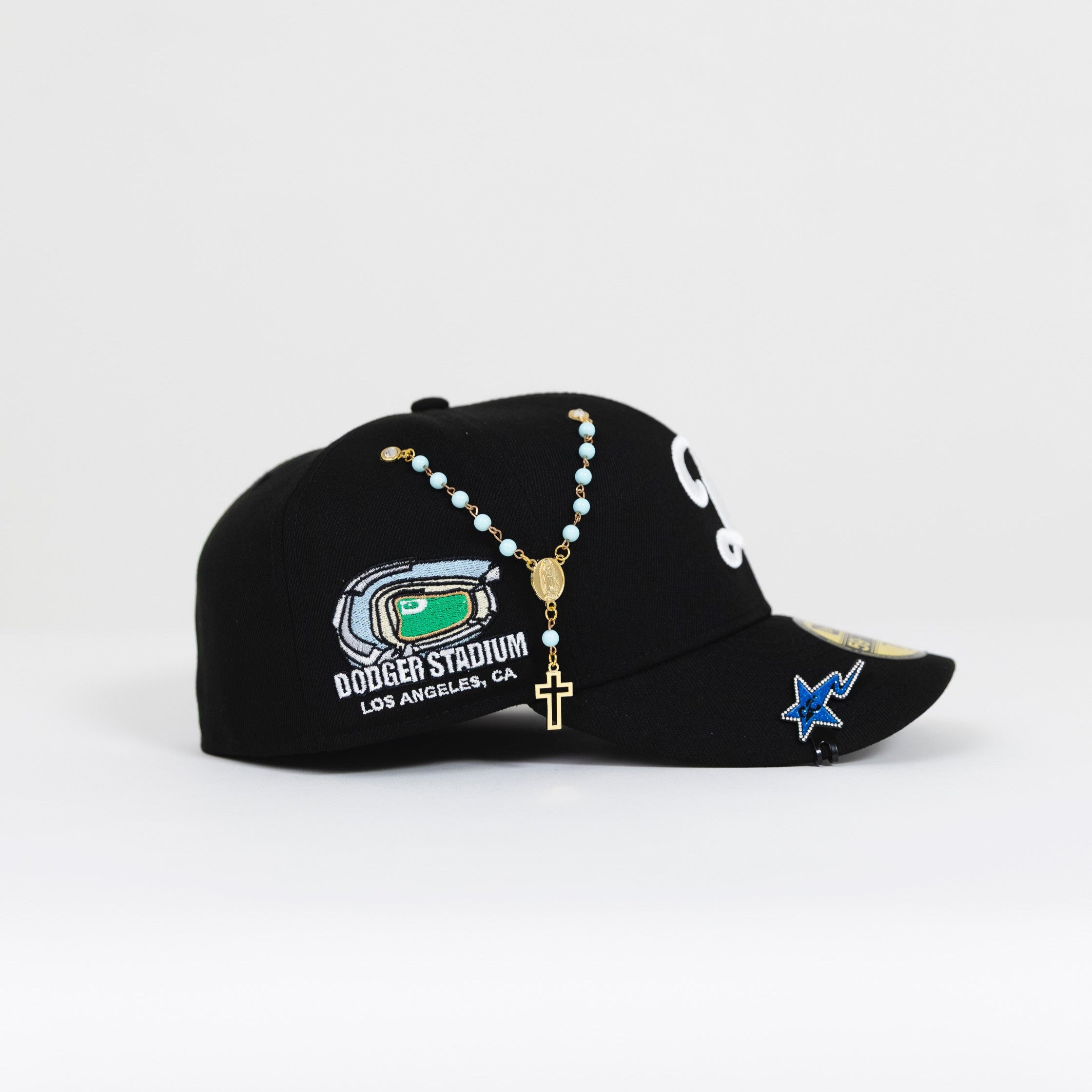 NEW ERA 59FIFTY BLACK LOS ANGELES DODGERS W/ DODGER STADIUM SIDE PATCH