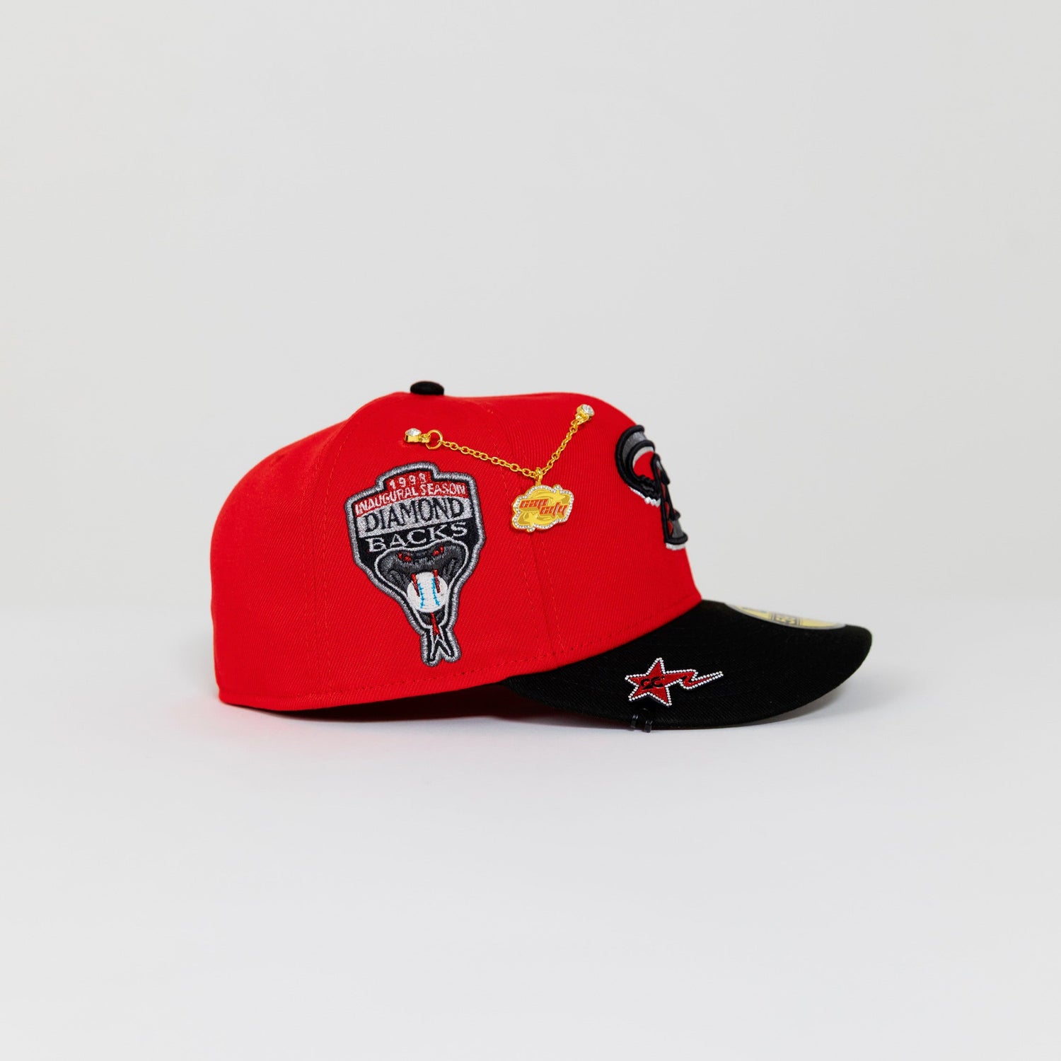 NEW ERA EXCLUSIVE 59FIFTY LAVA RED/ BLACK ARIZONA DIAMONDBACKS W/ 1998 INAUGURAL SEASON SIDE PATCH