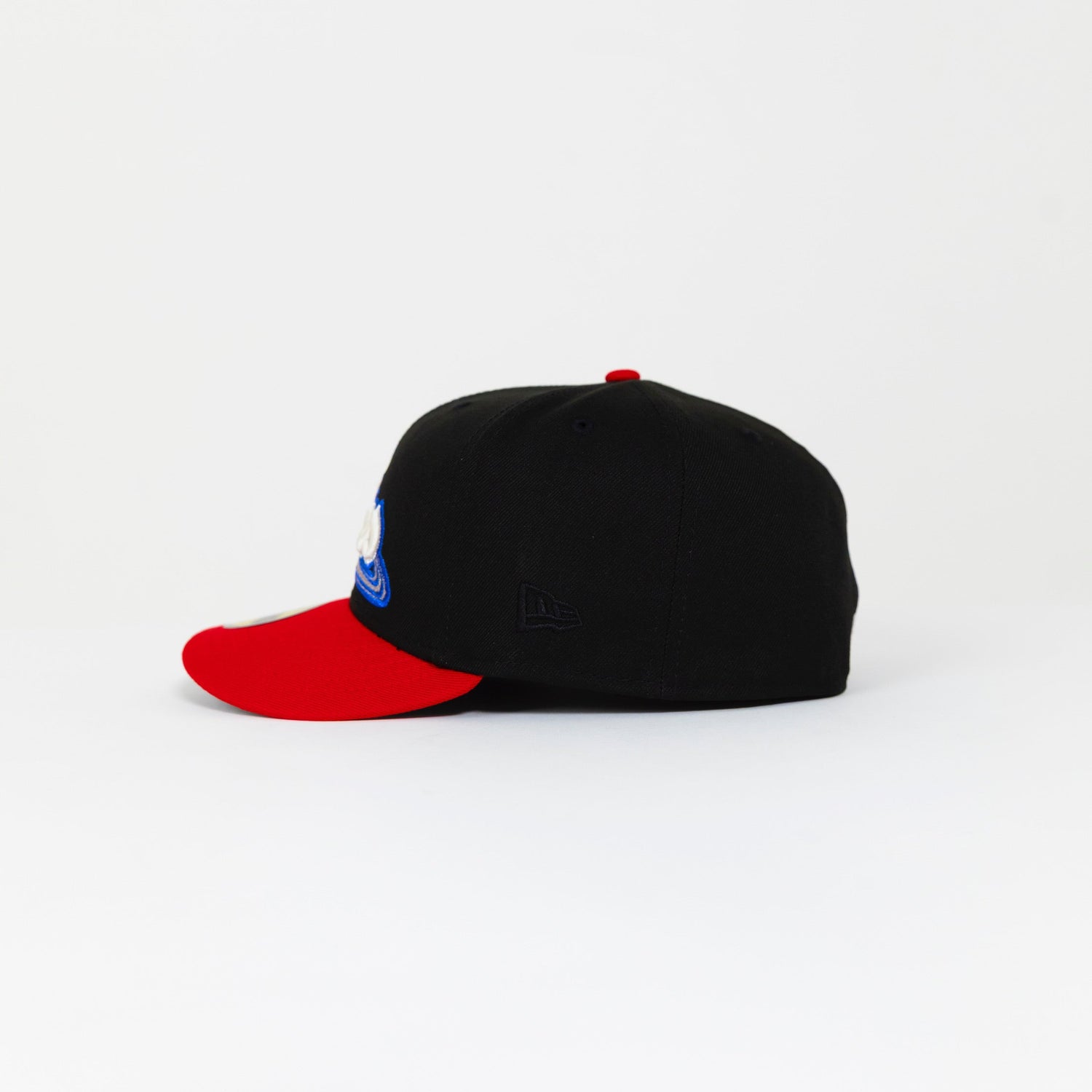 NEW ERA EXCLUSIVE 59FIFTY BLACK/ RED PHILADELPHIA PHILLIES SCRIPT W/ 1996 ALL STAR GAME PATCH