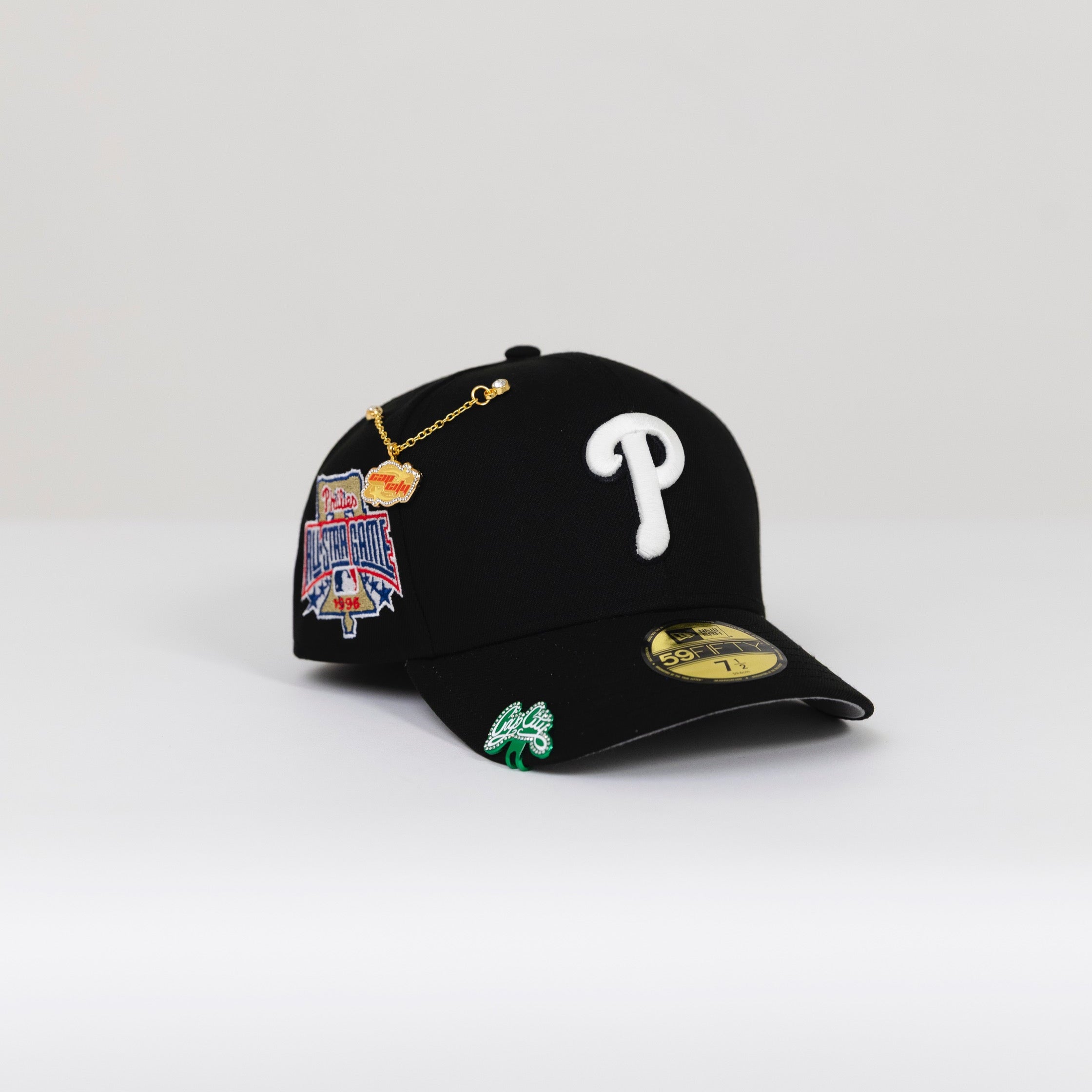 NEW ERA EXCLUSIVE 59FIFTY BLACK PHILADELPHIA PHILLIES W/ 1996 ALL STAR GAME PATCH