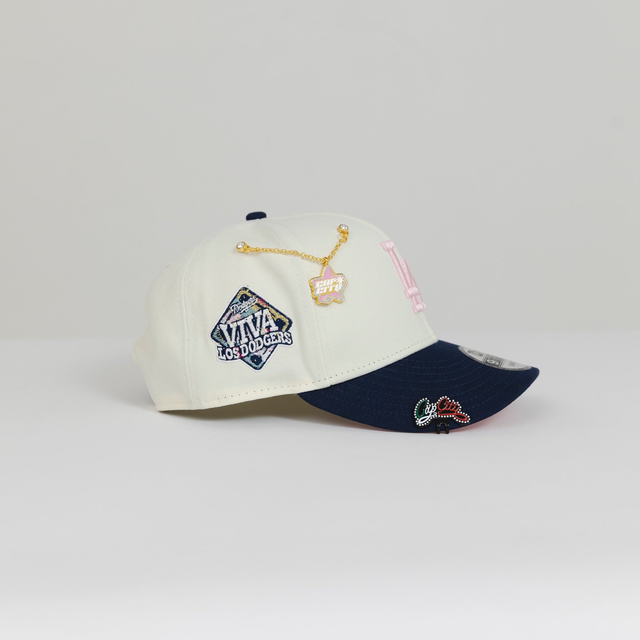 SNAPBACK 9FIFTY CAQUI/AZUL EXCLUSIVO DE NEW ERA LOS ANGELES DODGERS CON PARCHE LATERAL DE LA 75.ª SERIE MUNDIAL 