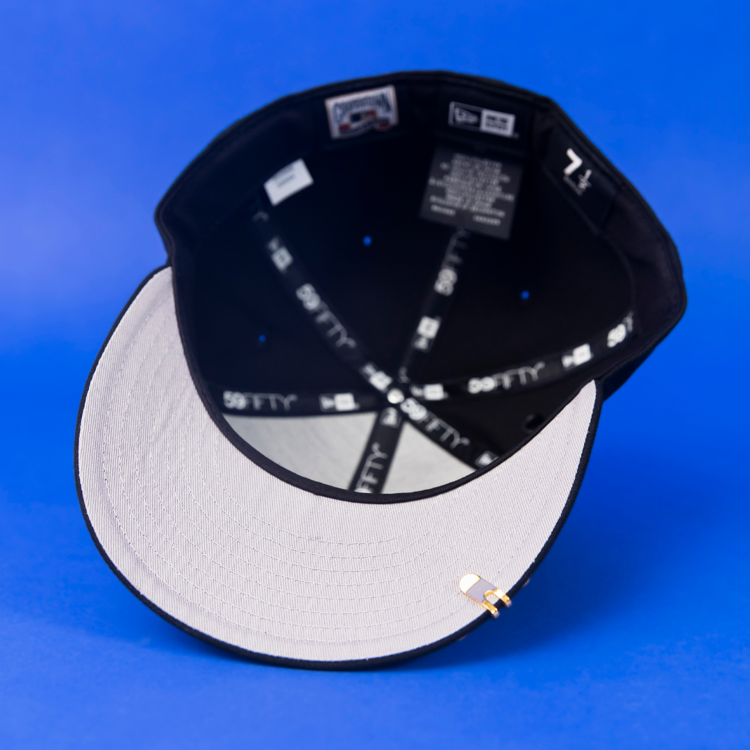 NEW ERA 59FIFTY BLACK "CALIFORNIA ANGELS" W/ 35TH ANNIVERSARY SIDE PATCH
