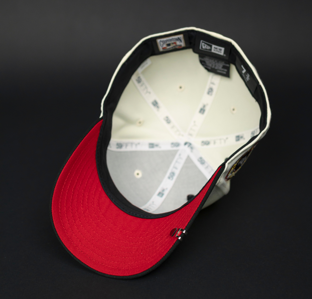 NEW ERA EXCLUSIVE 59FIFTY CHROME/ BLACK CHICAGO WHITE SOX W/ ALL STAR YEARS SIDE PATCH