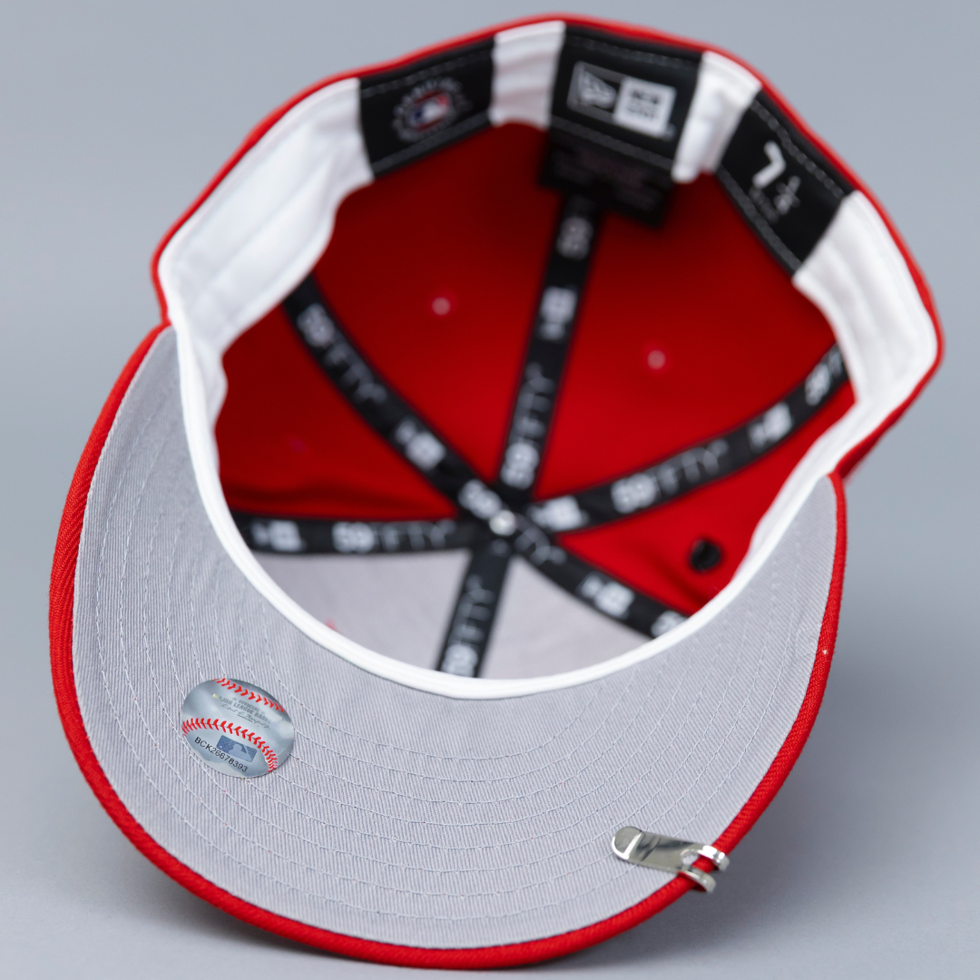 NEW ERA 59FIFTY RED ATLANTA BRAVES W/ WORLD SERIES SIDE PATCH